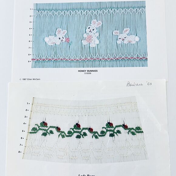 14 SMOCKING PLATES Christmas Holiday Animals Angles Baby Sewing Patterns VINTAGE - Picture 9 of 10